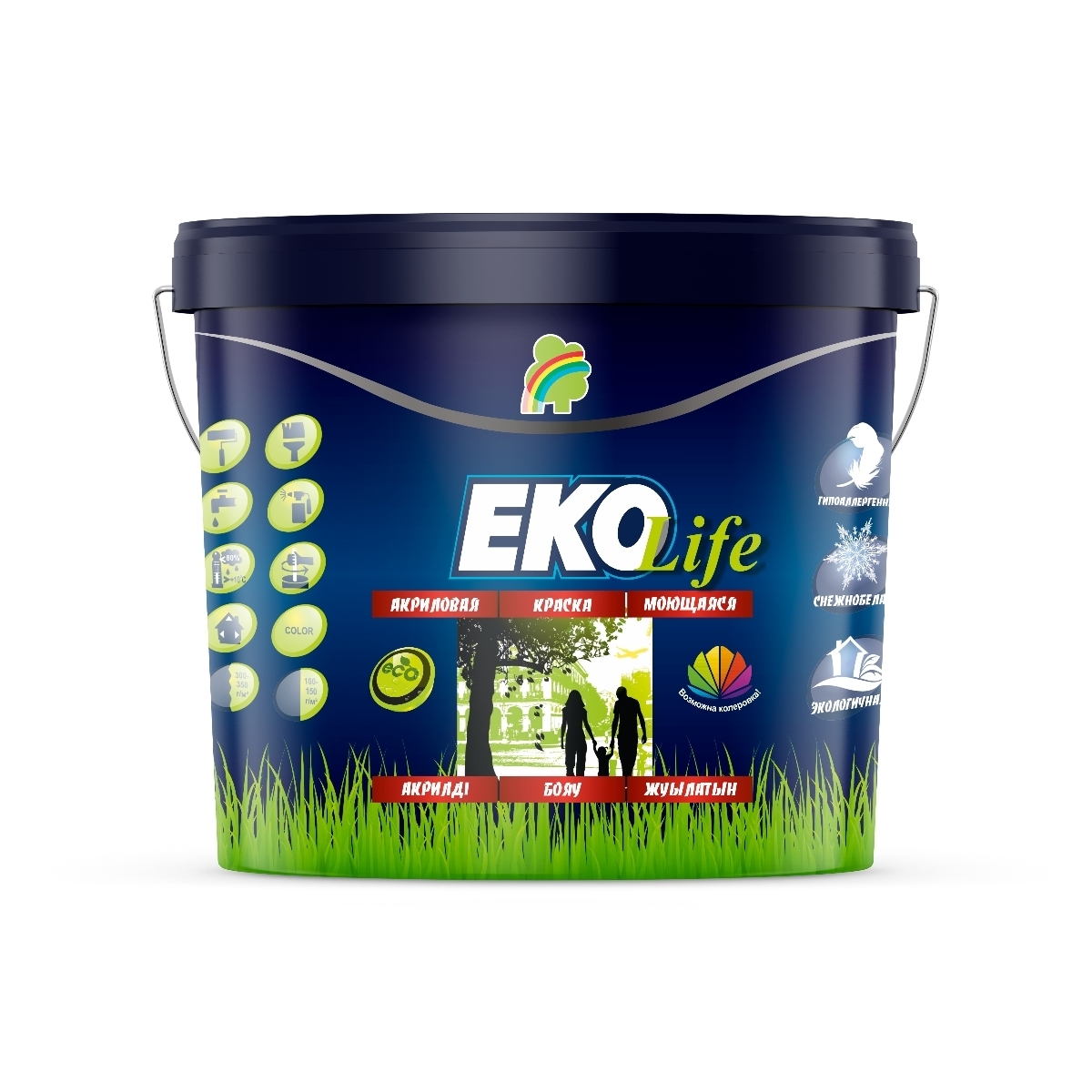 Краска "EKO Life" моющаяся гипоаллергенная 3,5 кг