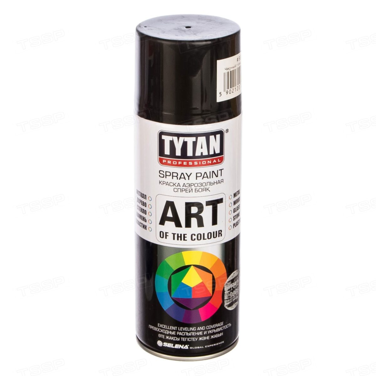 Краска аэрозольная черная матовая 400 мл Tytan Professional