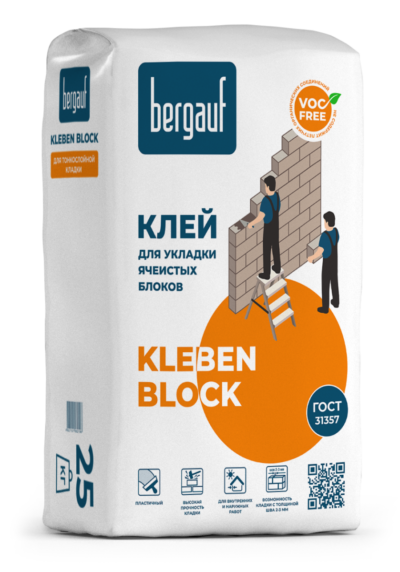 Bergauf Kleben Block клей для укладки ячеист.блок зима