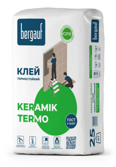 Bergauf Keramik Termo клей для облицовки печей и камин.25кг