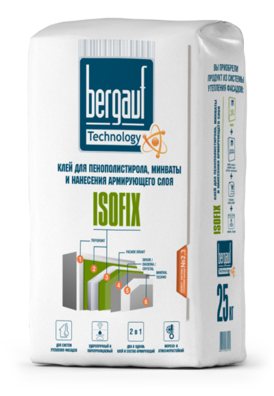Bergauf Isofix  клей для пенополистирола 25кг